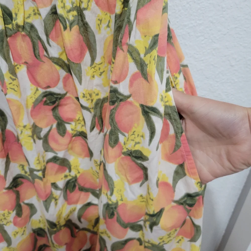 J Crew Cotton Poplin Squareneck Midi Dress Petite Size 2  CJ529 NWT Peaches